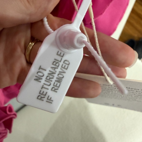 NWT Mew Mews Birtin Strapless Flower Mini Dress In Pink Size M - Picture 10 of 11